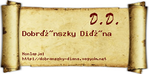 Dobránszky Diána névjegykártya