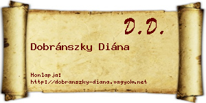 Dobránszky Diána névjegykártya