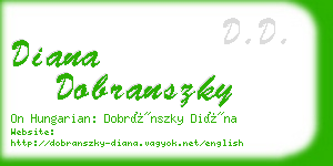 diana dobranszky business card